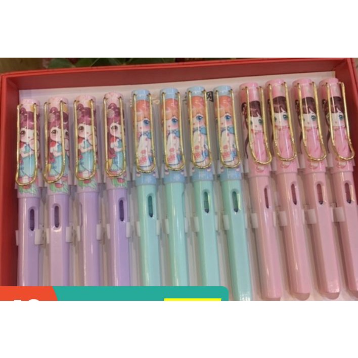Bút máy tẩy xoá được -ngòi kim tinh nét nhỏ kèm 1 ống mực