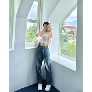 JANET STUDIO • Áo len thun vạt xéo