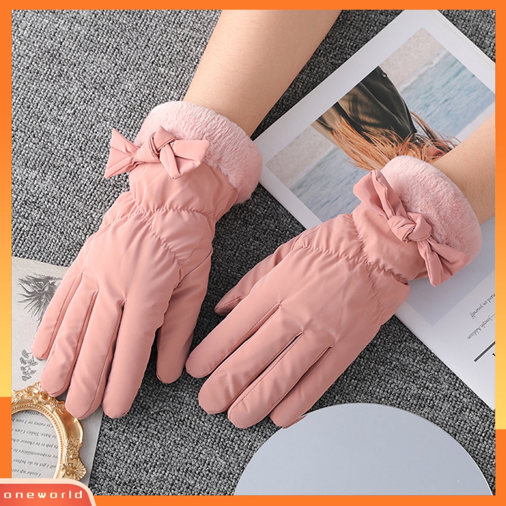 Giày Thể Thao Ow Ow Ow Ow Ow Thời Trang| 1 Đôi Găng Tay Trượt Tuyết Phủ Toàn Diện Chống Gió &amp; Nước Cho Nữ