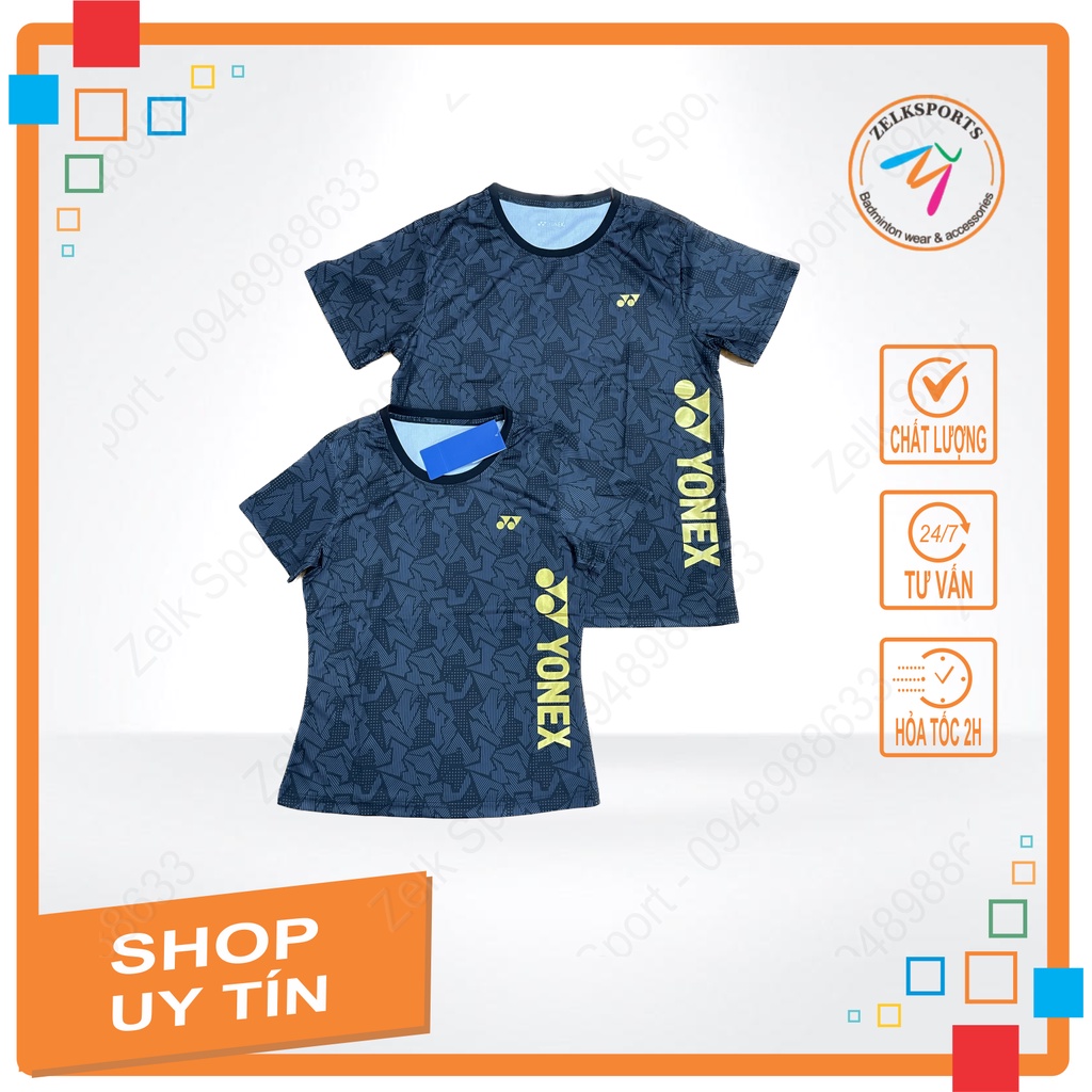 Áo cầu lông Yonex 22038 Đen (Nam,nữ)