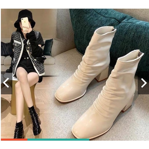 Bốt nhún nhăn siêu xinh thời trang hàn quốc