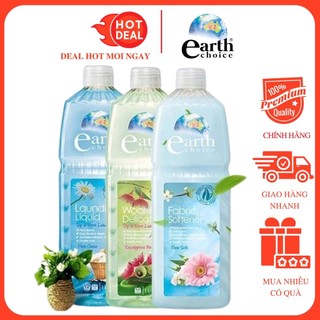 Nước giặt/nước xả vải cao cấp đậm đặc gốc thực vật earth choice chai 1l - nhập khẩu australia