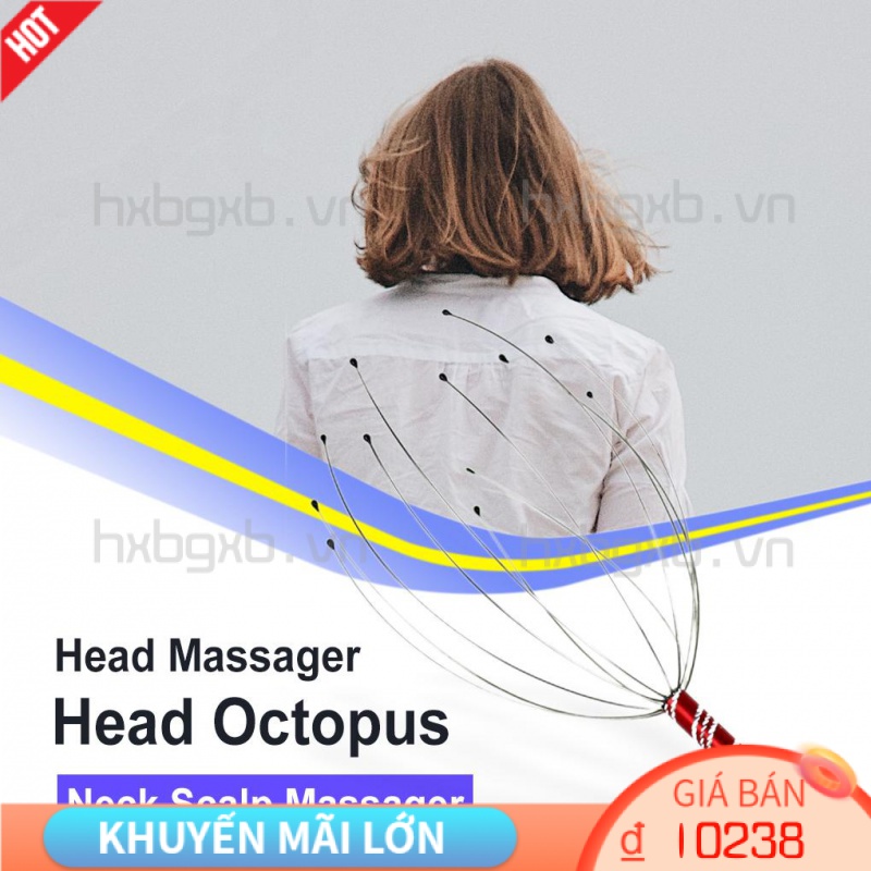 Dụng Cụ Mát Xa Đầu Và Cổ Thư Giãn Màu Sắc Ngẫu Nhiên