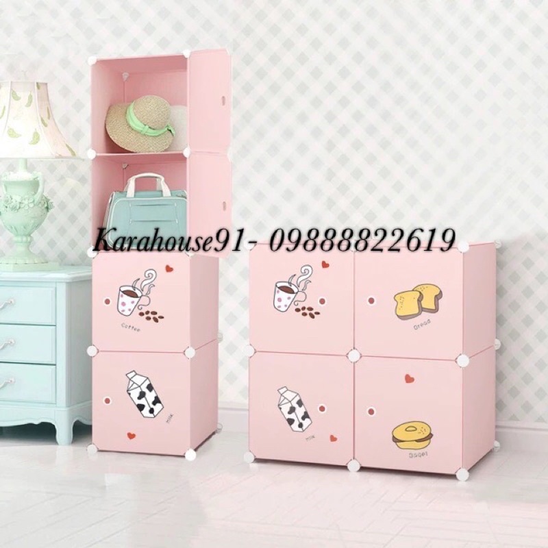 Tủ nhựa lắp ghép 4 ô.