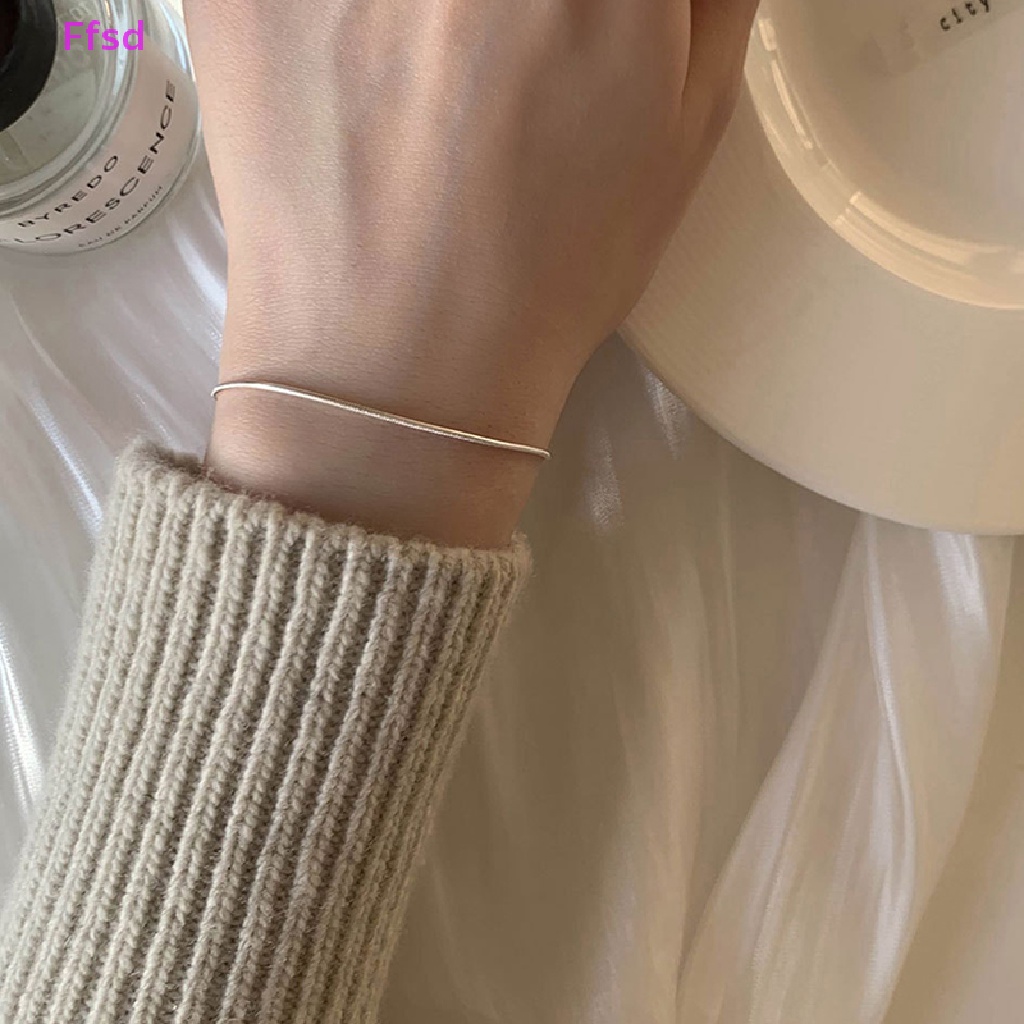 {Ffsd} Vòng Tay Bạc 925 Trang Sức Thời Trang Đẹp Mắt Đa Năng Đơn Giản Cá Tính
