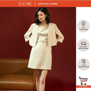 Áo vest D.CHIC lửng thêu trang trí nẹp 160395