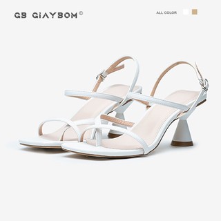 Giày Cao Gót Nữ giayBOM Mũi Vuông Quai Dây Gót Cao 5 cm GB00002