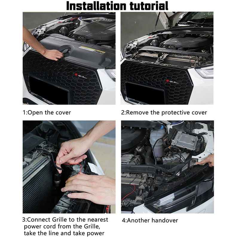 Đèn LED Trang Trí Mui Xe Hơi Audi RS Sline S3 S4 S5 S6 S7 A2 A3 A4 A5 A6 A7 A8