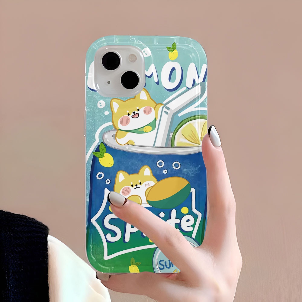 Ốp Điện Thoại Trong Suốt In Hình Đồ Uống Cho iphone 14promax 11 13 12 7Plus X XS Max