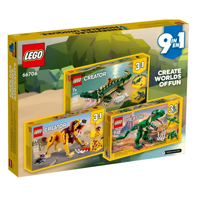 Đồ chơi lắp ráp - LEGO Creator Animals Bundle includes 3 different 3in1 builds 66706