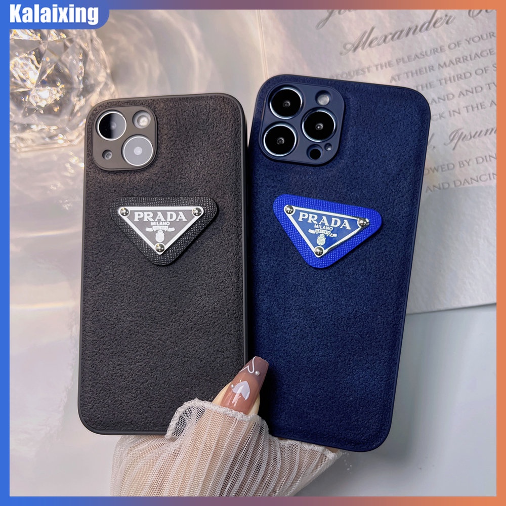 PRADA Ốp Điện Thoại Silicon Cứng Bề Mặt In Hình Lunar Cho iPhone 14 Pro Max 14Plus 13Pro 12Pro 11 Pro Max Xs Max Xr X Xs