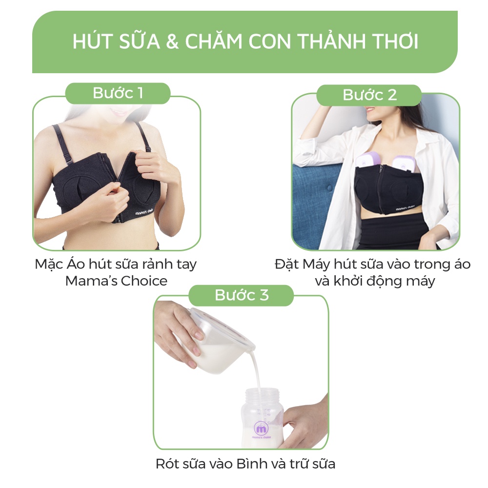 Hút Sữa Tại Nhà Mama’s Choice, Combo Rảnh Tay Tiện Lợi Mẹ Thảnh Thơi, Hút Sữa Dễ Dàng Mọi Lúc Mọi Nơi