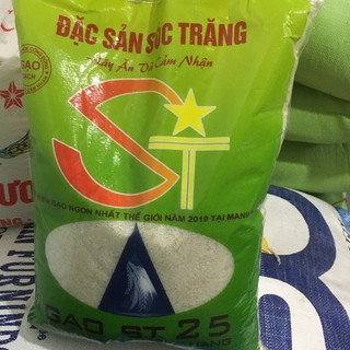 Gạo ST25 (Bao 5 ký Gạo Cao Cấp Mềm Cơm )