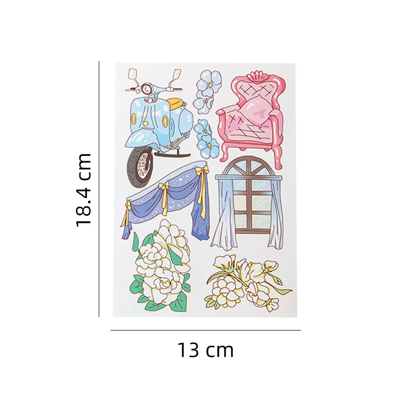 Set 20 Tấm Sticker Hoạt Hình Dán Trang Trí