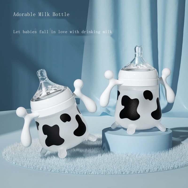 Bình Sữa Bằng Silicon Chống Tràn Chống Rơi Chống Đầy Hơi Cho Bé Sơ Sinh 1 Tháng Tuổi