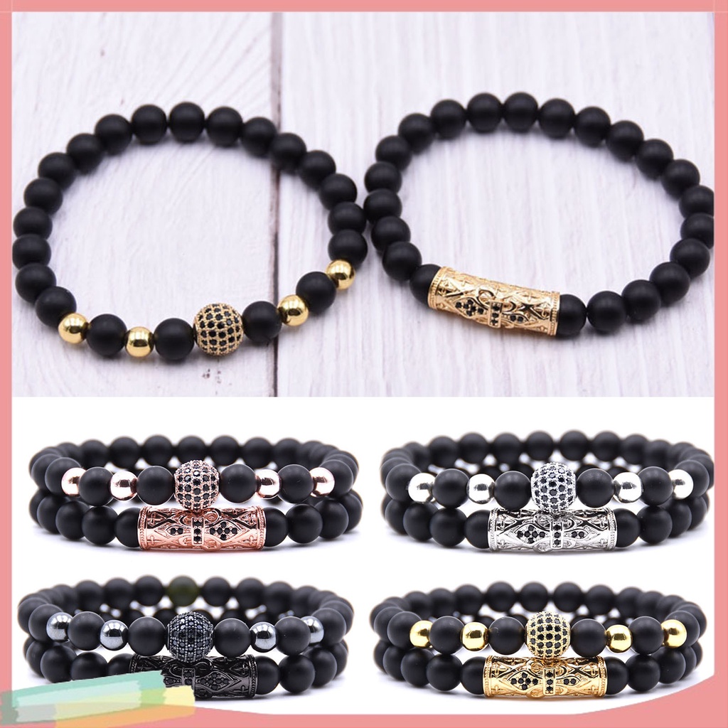 Vòng Tay Chuỗi Hạt Chất Liệu Co Giãn Thời Trang Cho Nam