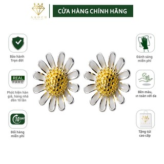 Khuyên tai bạc ý s925 hoa cúc nhỏ xinh xắn e9386 - aroch jewelry