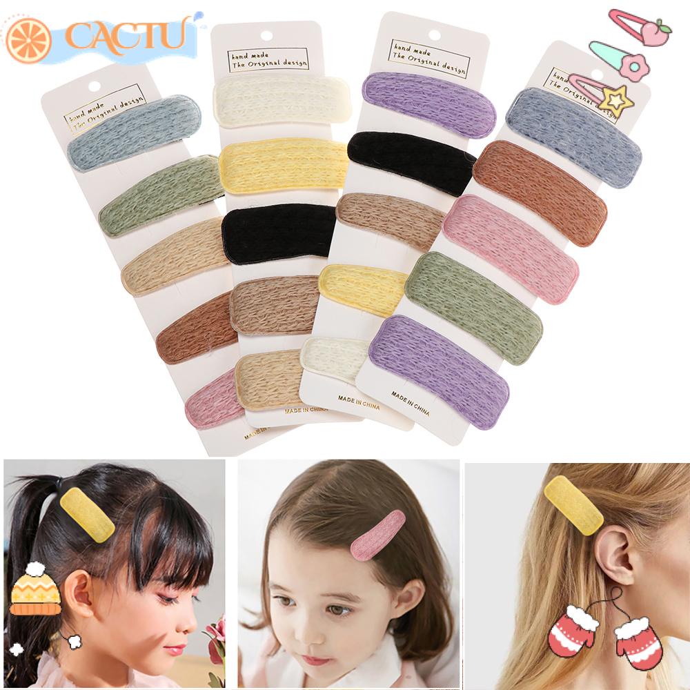 Bộ 5 Kẹp Tóc Đan Len Màu Sắc Ngọt Ngào Thời Trang Cho Nữ