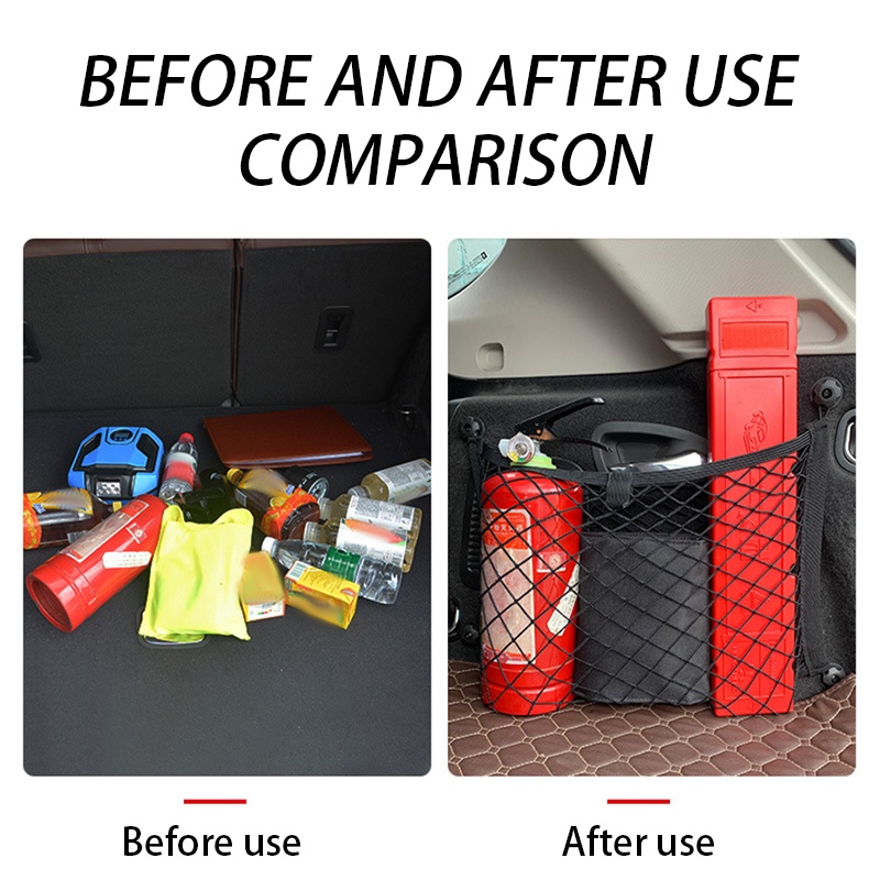 Túi Lưới Đựng Đồ Hai Lớp Co Giãn Có Thể Kéo Dài Tiện Dụng Cho Xe Hơi / Xe Máy