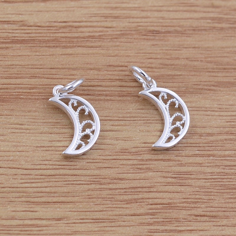 [S925] Charm bạc treo mặt trăng - MH353
