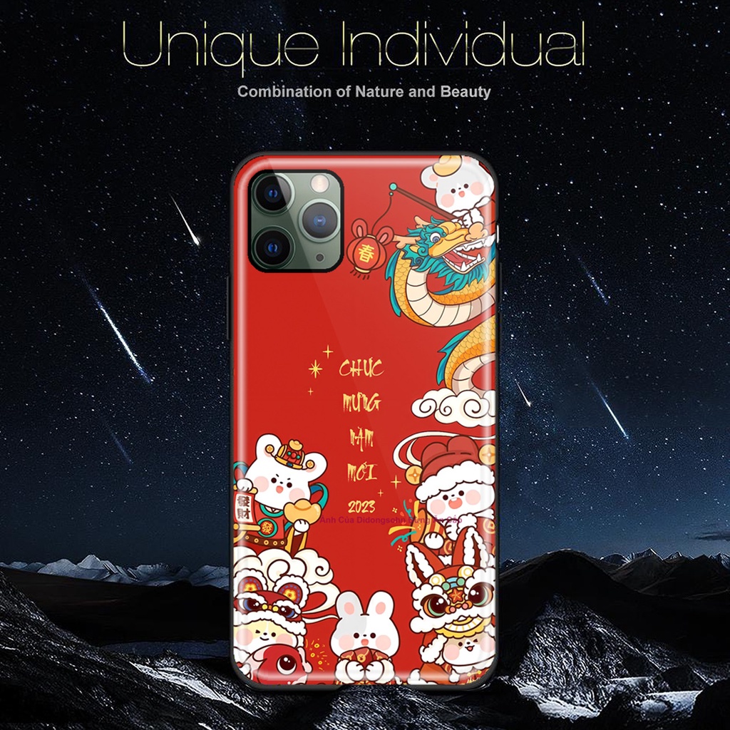 Ốp lưng Mặt Kính Tết Quý Mão 18 cho S amsung - O ppo - i Phone - R ealme TET18 - didongso