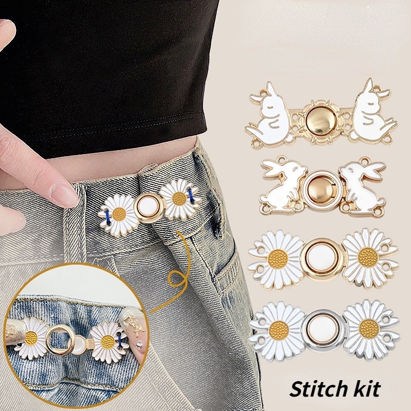 Nút Điều Chỉnh Thắt Lưng Quần Jean Có Thể Tháo Rời (Kèm Kim Và Chỉ)