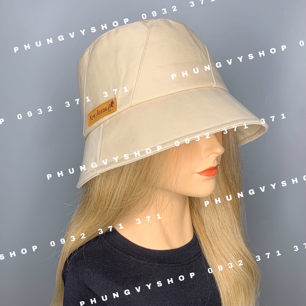 Mũ bucket tai bèo nón vành phong cách hàn quốc basic unisex nam nữ Phungvyshop - BO Chỏm GẤP XÉO Có TagDa