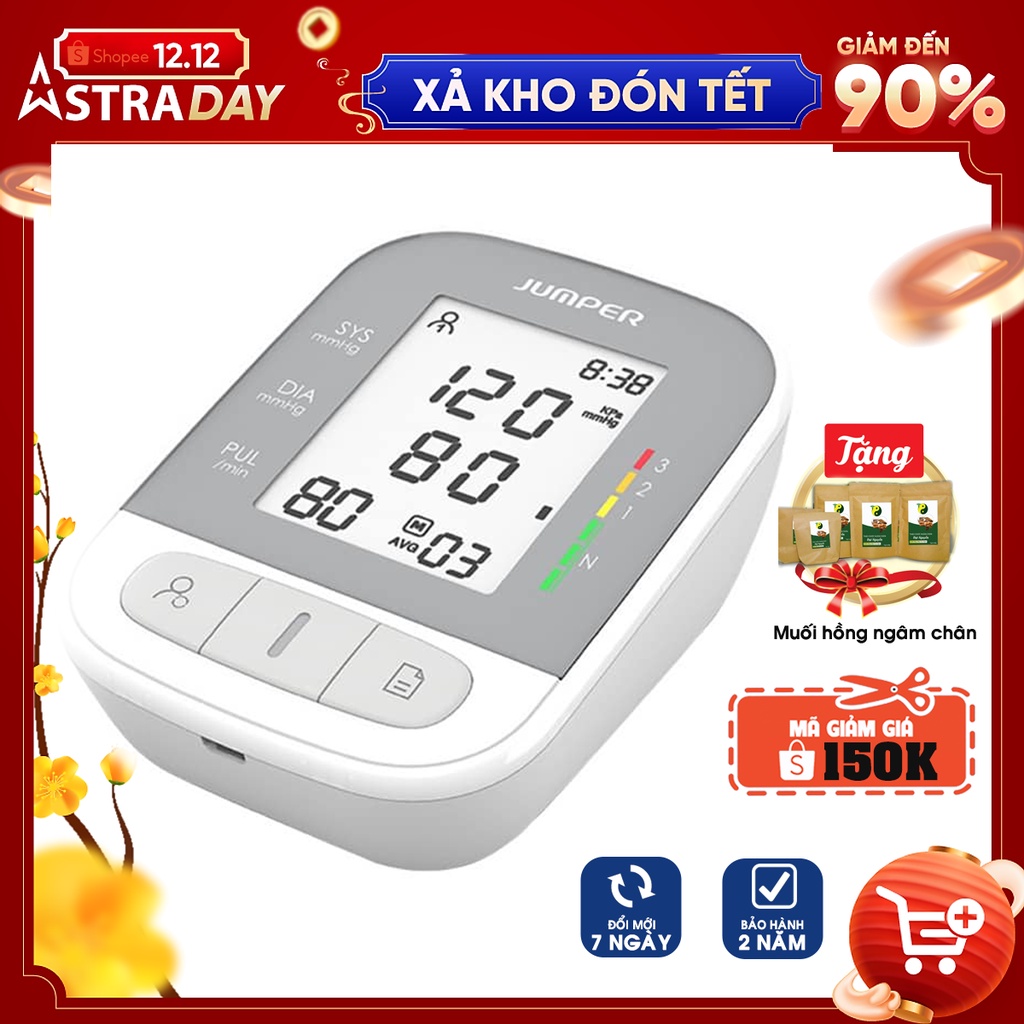 Máy đo huyết áp omron điện tử bắp tay Jumper, Bảo hành chính hãng 5 năm