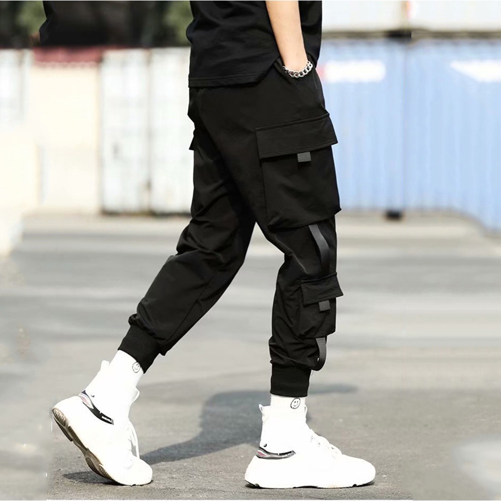 Quần jogger thể thao nam SOZO phối 4 túi hộp viền dây - JOGGER NAM 9000055C2