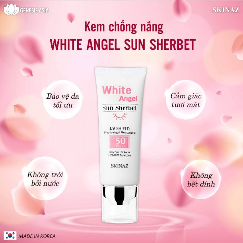 Kem chống Nắng White Angel Sun sherbet Skinaz