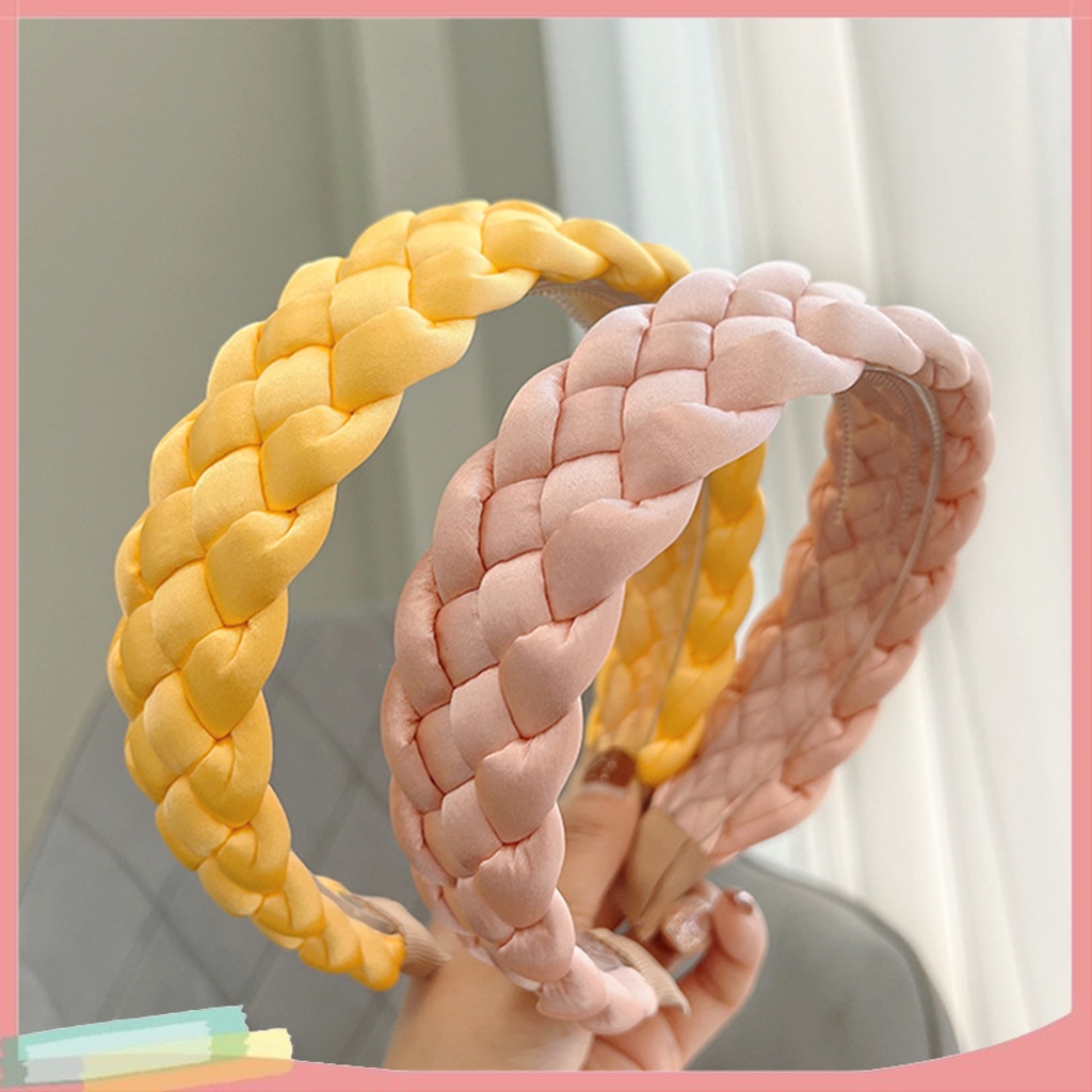 Băng Đô Cài Tóc Bản Rộng Phối Họa Tiết Đơn Giản Thời Trang Cho Nữ