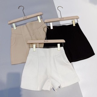 Quần short nữ lưng cao ống rộng quần đùi nữ cạp cao dáng chữ A công sở đi phố