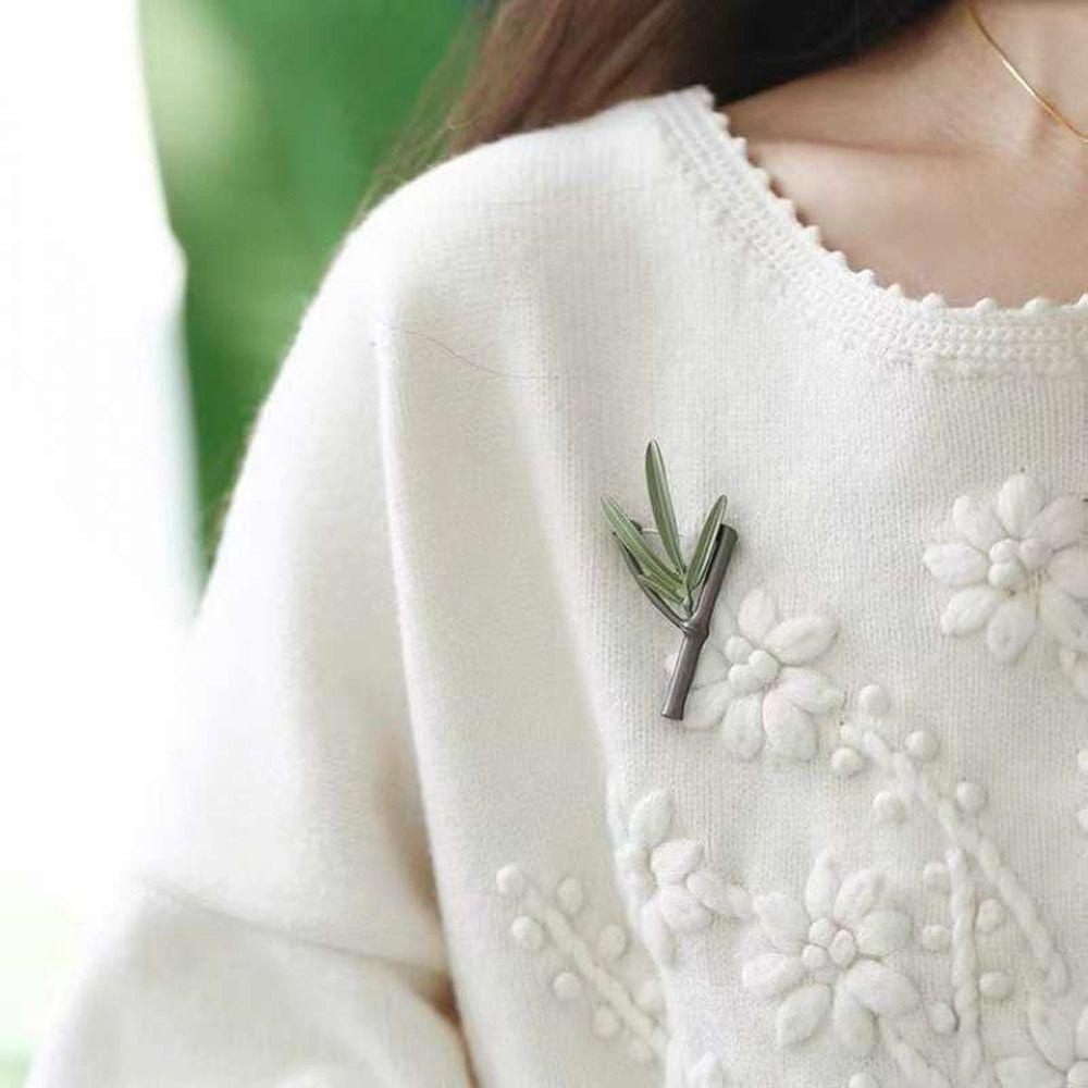 MOCHO Trâm Cài Áo Hình Cây Tre Đính Đá Thiết Kế Ngọt Ngào Thanh Lịch Cho Nữ