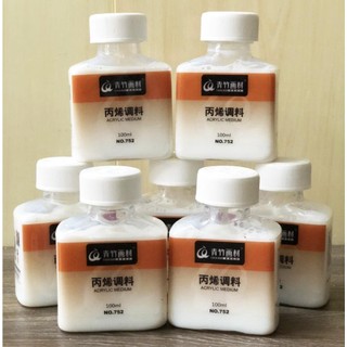 [Giá Tốt] Dung môi pha Acrylic, Medium Acrylic Chinjoo chai 100ml vuông