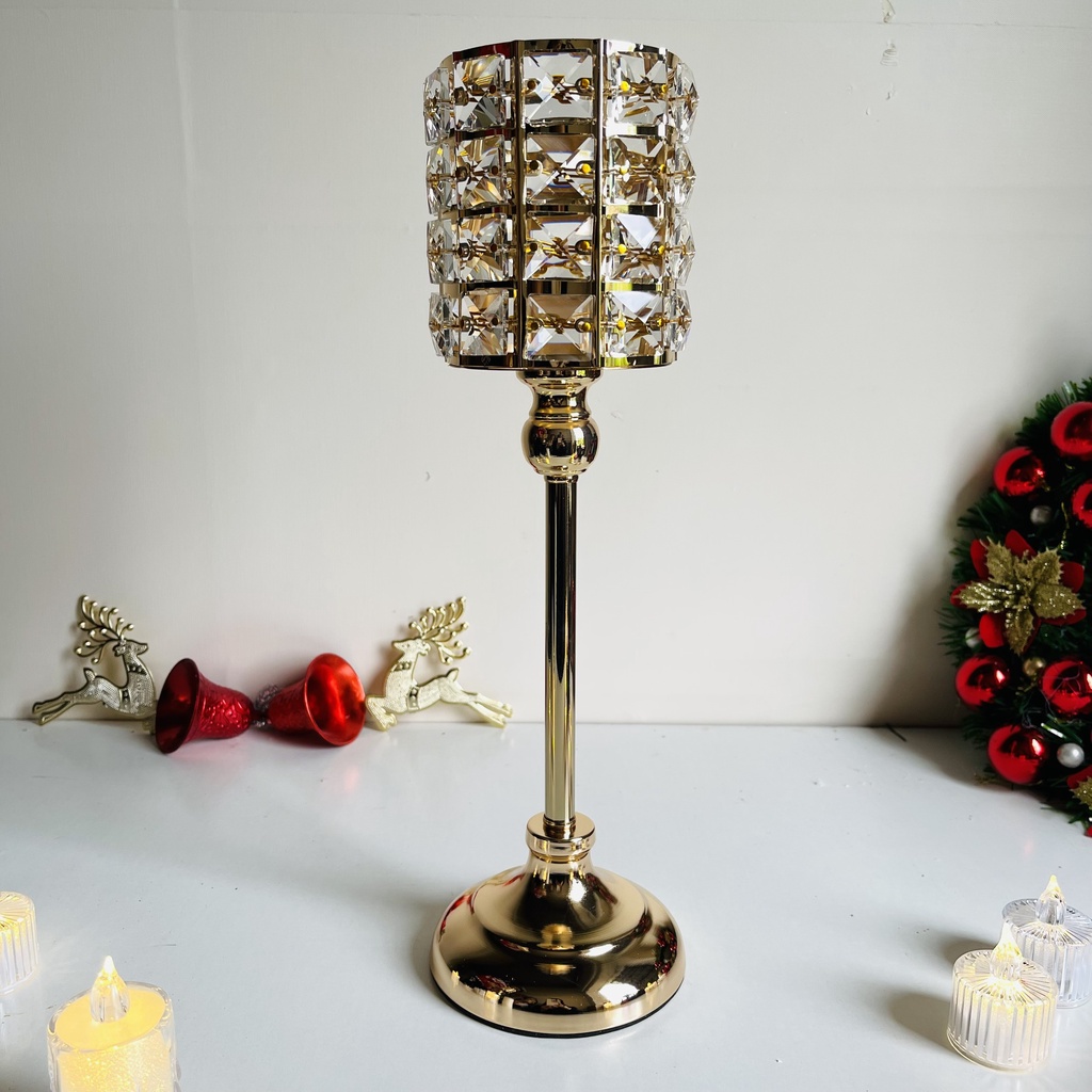 Chân đế nến kim cương phong cách Châu Âu trang trí nhà cửa, khách sạn