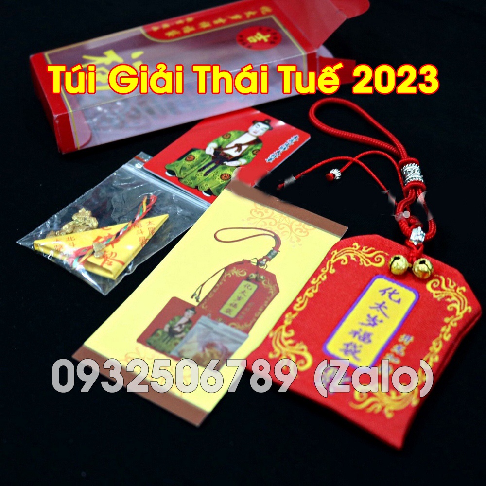 Túi thái tuế may mắn giảm vận hạn 2023 - Hóa giải phạm thái tuế GIÁ SỈ
