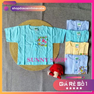Set 5 áo em bé màu cúc giữa tay ngắn boshon, áo tay cộc cho bé sơ sinh đến 9kg
