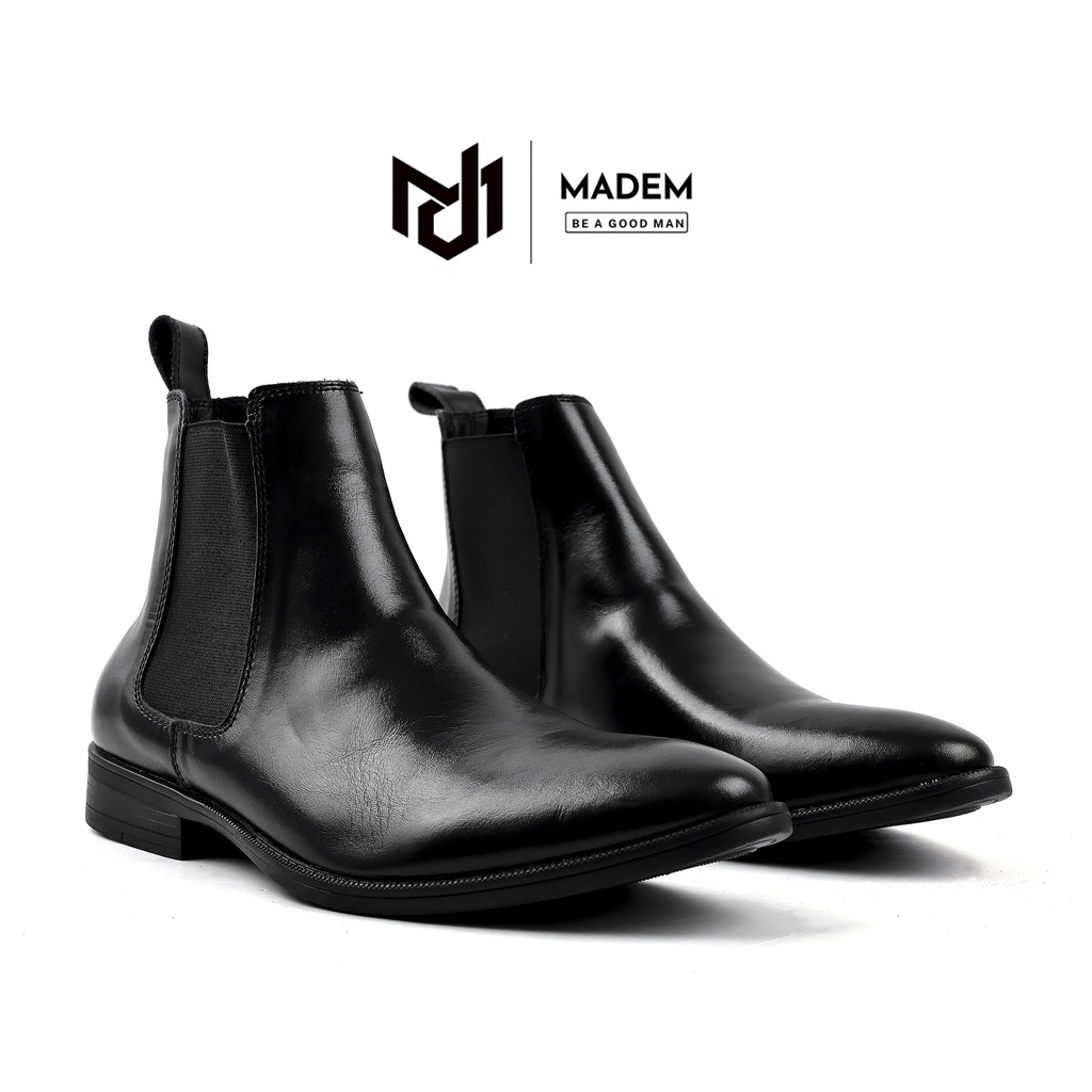Giày CHELSEA BOOTS nam cao cấp da bò Nappa kiểu dáng sang trọng - CS1 MADEM - Full box bảo hành 12 t