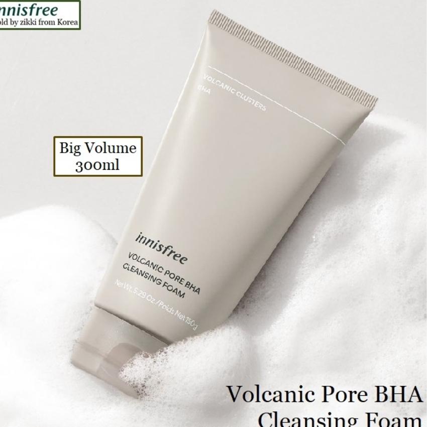 Sữa Rửa Mặt Innisfree Trà Xanh Và Tro Núi Lửa, Cho Da Dầu Mụn Nhạy Cảm Giúp Sạch Sâu Lỗ Chân Lông Giảm Mụn Đầu Đen