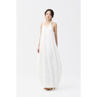 Đầm yếm cổ xoắn vải tua rua spring feel dress | chen inspired