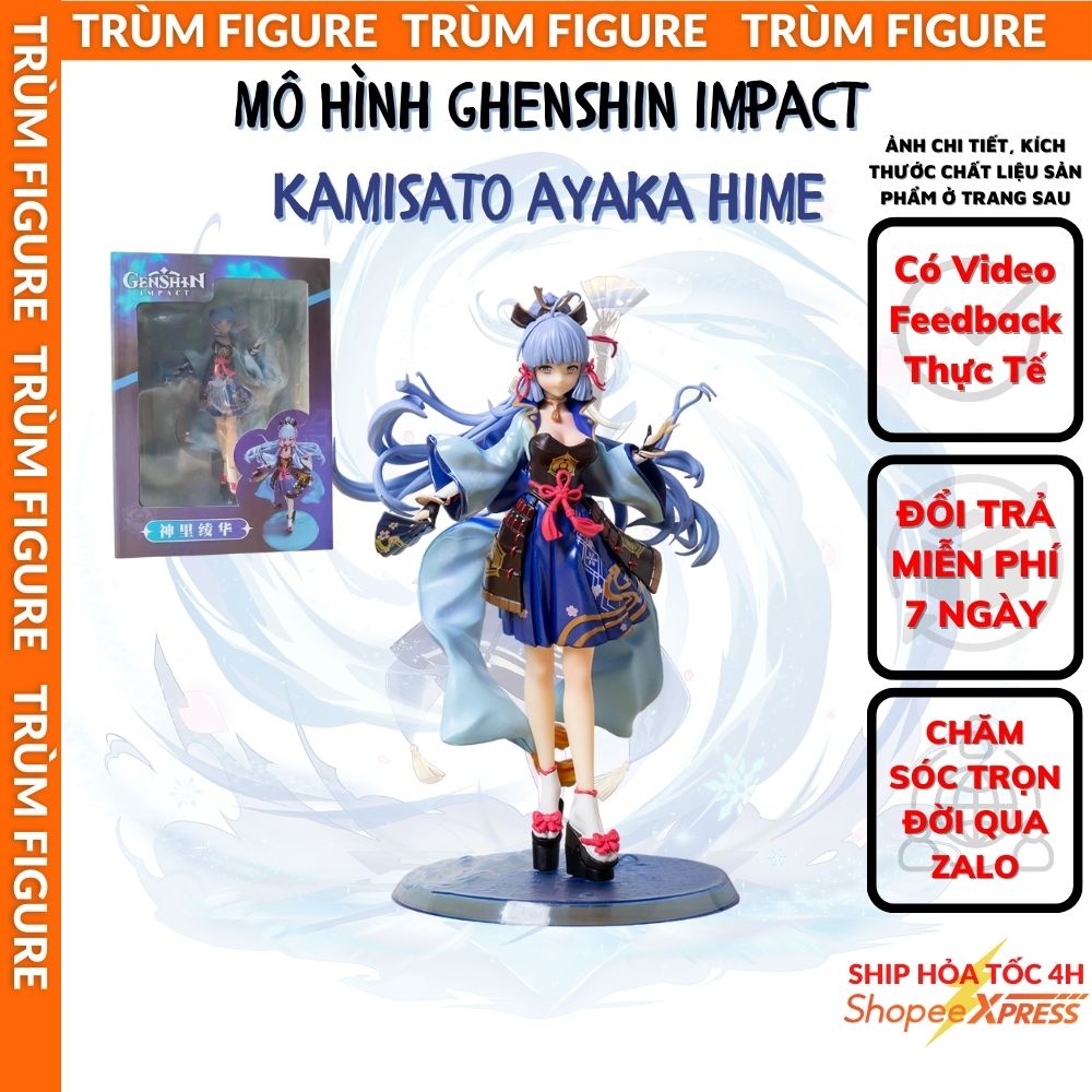 Mô Hình, Figure Genshin Impact Bé Kamisato Ayaka Anime, Game - Full Box Trùm Figure