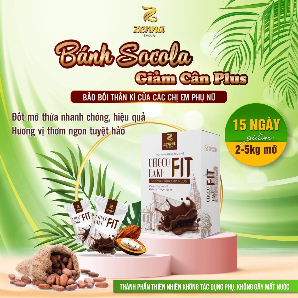 Bánh Socola Giảm Cân Cấp Tốc An Toàn Hiệu Quả Nhanh CHOCO CAKE FIT (có Phiếu Bảo Hành)