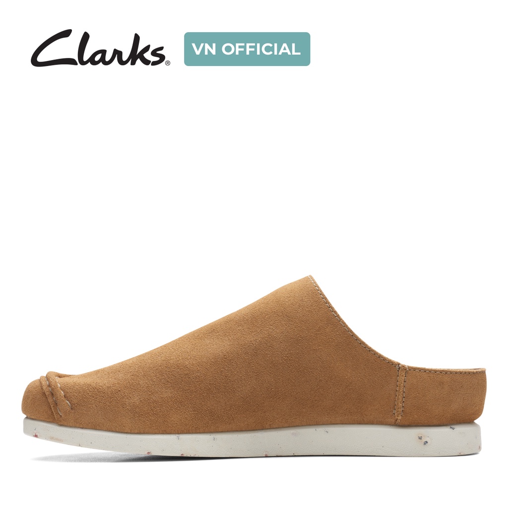 Giày sục Da Nam Clarks ShacreLite Sun màu Dark Sand