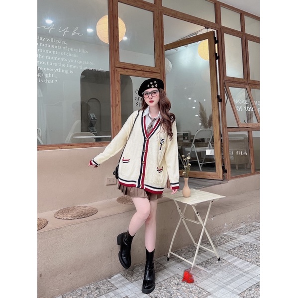 Set Cadigan 4Món Mix Chân Váy