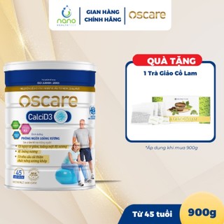 Sữa bột bổ sung canxi phòng ngừa loãng xương dành cho người từ 45 tuổi oscare canxi d3 hộp 900g