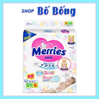 Tã Bỉm Merries Nội Địa Nhật Dán/Quần đủ size NB96/S88/M68/L58/M64/L50/XL44/XXL28
