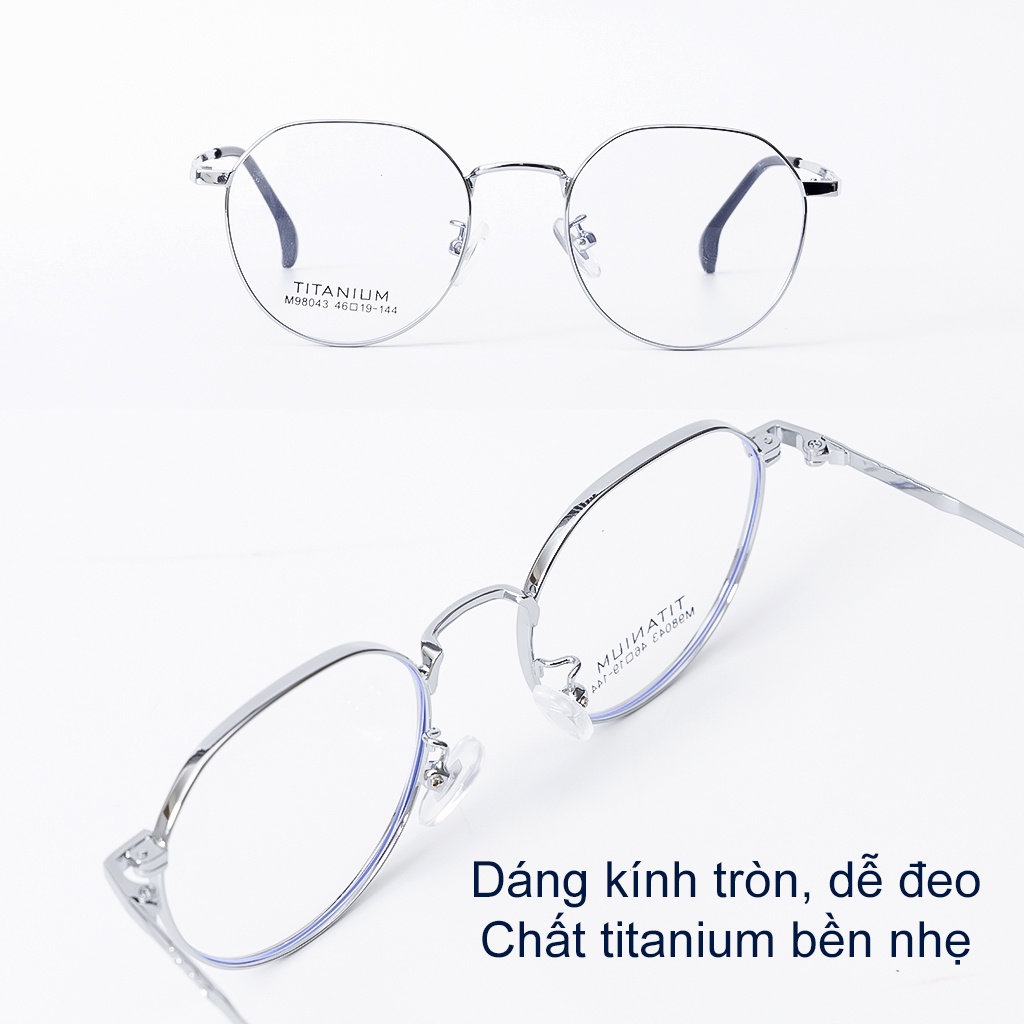 Gọng kính cận nam nữ thời trang Eye plus dáng basic dễ đeo KL350-98043