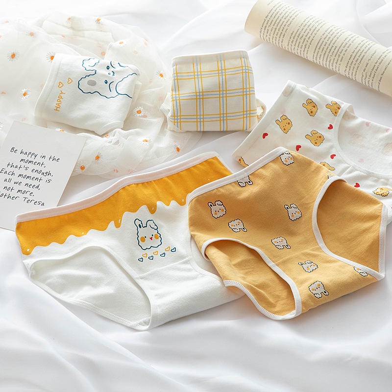 Hàng Mới Về Mới Quần Lót Cotton In Hình Thỏ Dễ Thương Cho Nữ