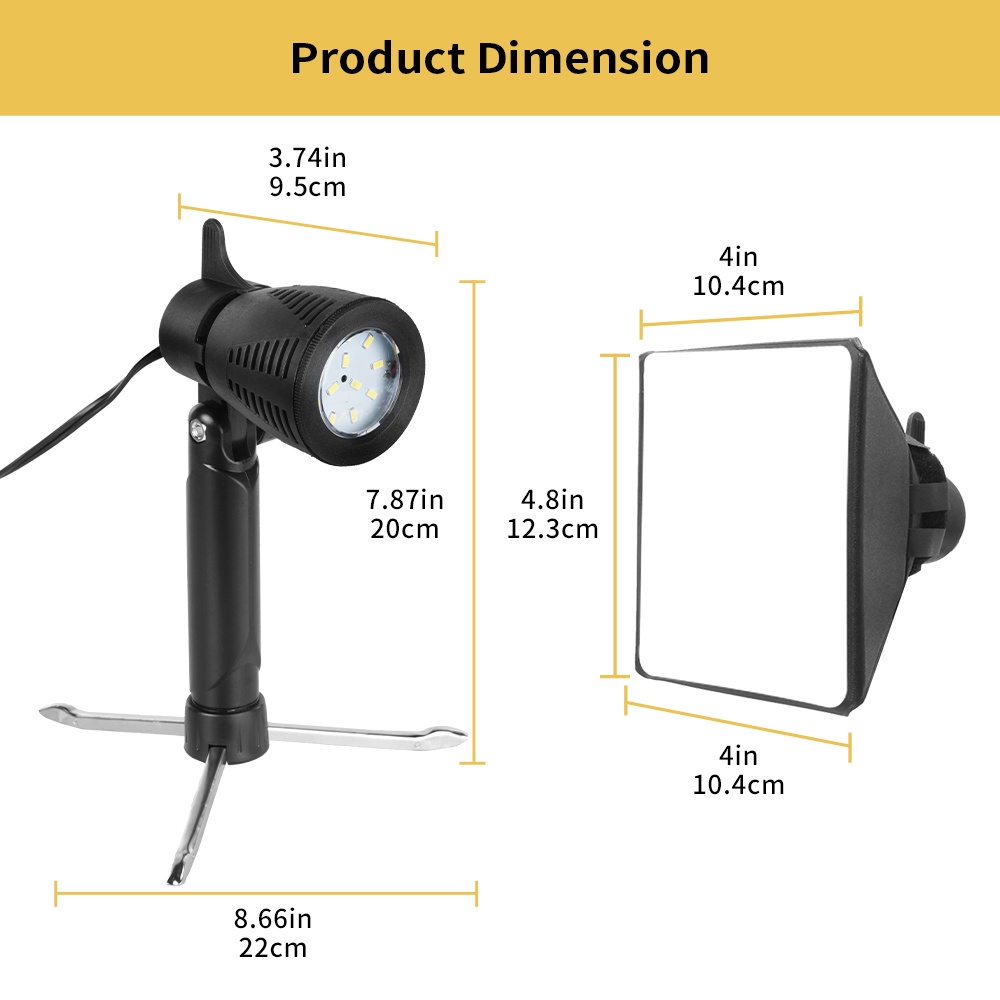 Hộp mềm ánh sáng SELENS có đèn LED mini hỗ trợ chụp ảnh chuyên dụng