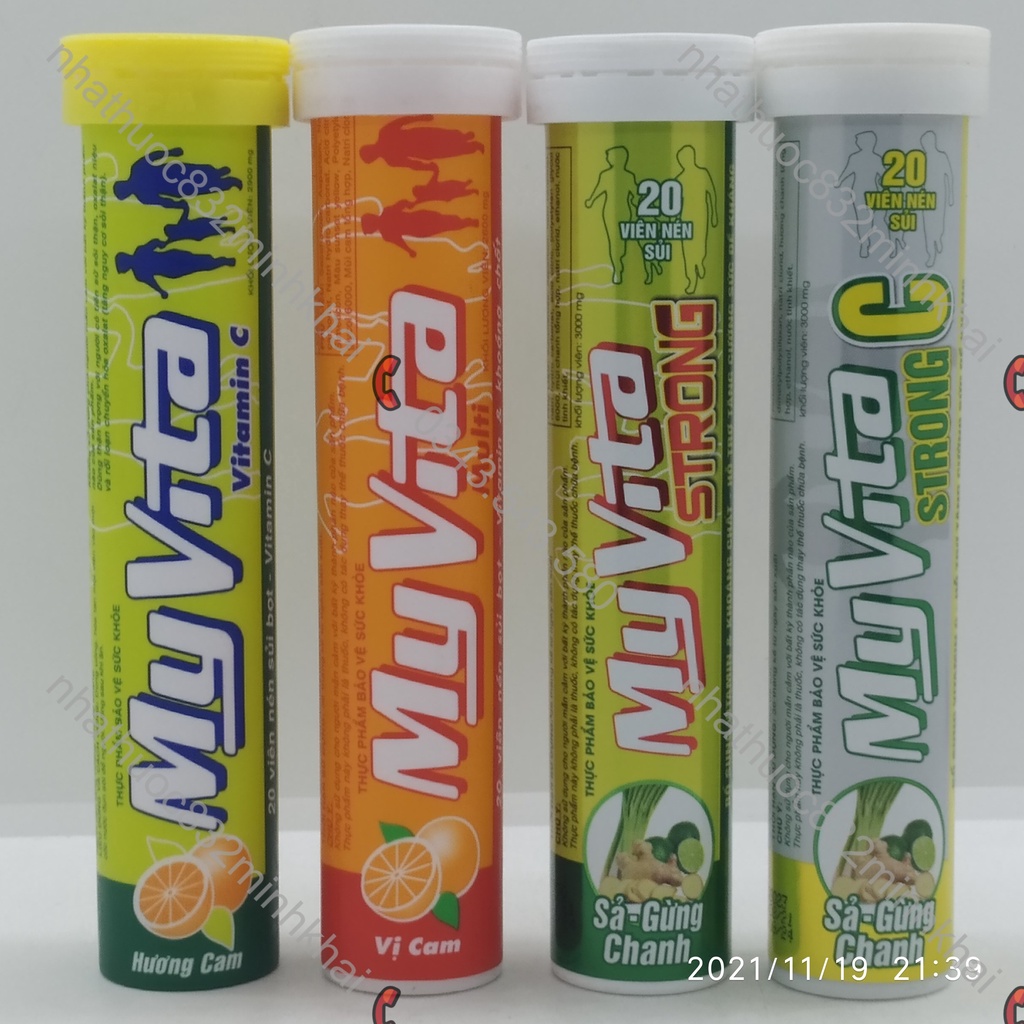 Viên sủi MyVita tuýp 20 viên - Bổ sung Vitamin và khoáng chất giúp cung cấp năng lượng, tăng cường sức đề kháng